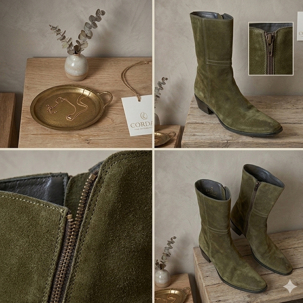 Cordani Dark Forest Green Suede Womens's Boots